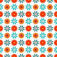 Seamless pattern with silhouettes flowers N43
