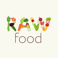 Raw Food menu illustration N2