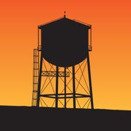 Water Tower Silhouette N2