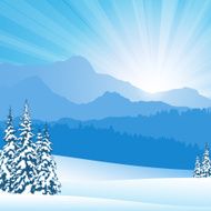 Winter mountain landscape