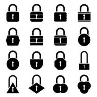 Lock icon set Vector Illustration