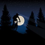 Night Mountain Bike Ride under the Full Moon