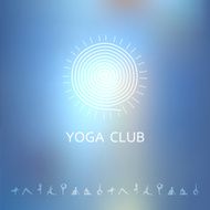 Blured background with yoga logo N4