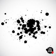 Black Ink Splatter Background N5