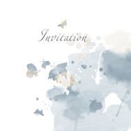 Wedding invitation Watercolor vector background N22