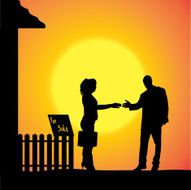 Vector Silhouette Of People N898