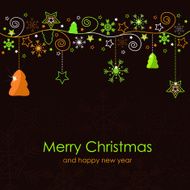 Vector christmas card N6