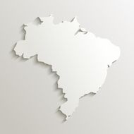 Paper map of Brazil