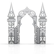 Background with arch in the Asian style