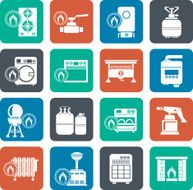 Silhouette Household Gas Appliances icons