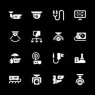 Set icons of video surveillance N2