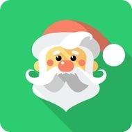 Santa Claus Face icon flat design N2