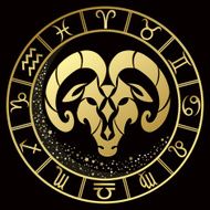 Golden Aries zodiac sign
