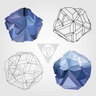 Abstract 3D sphere Vector set