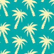 Seamless pattern with silhouettes palm trees N2