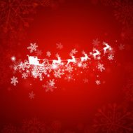 Vector Santa Claus Driving in a Sledge N11