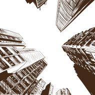 Office building hand drawn vector illustration N7