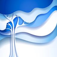 Abstract winter tree Paper nature background N2