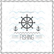 Print on t-shirt design with a textured marine theme