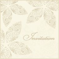 Wedding invitation vintage card