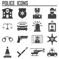 police icons vector illustration EPS 10