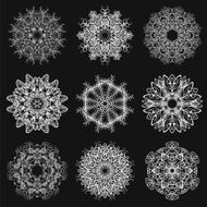 Set of 9 original snowflakes