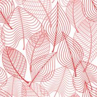 Autumnal stylized leaf seamless pattern