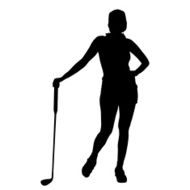 Vector silhouette of the woman N158