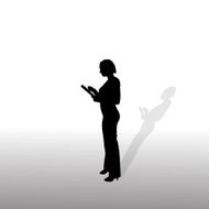 Vector silhouette of a businesswoman N111
