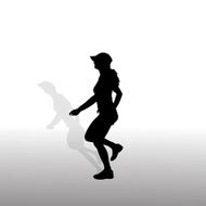 Vector silhouette of woman N534