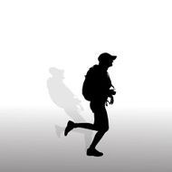 Vector silhouette of woman N535