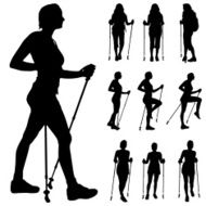 Vector silhouette of woman N538