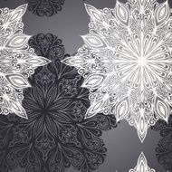 Seamless Pattern with Snowflakes (Vector) N6
