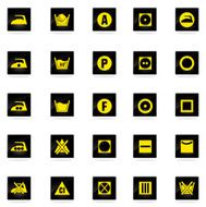 Laundry Sign Silhouette Icons N6
