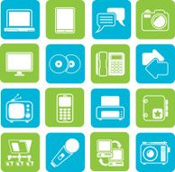 Silhouette Communication and connection technology icons