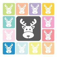 Deer Icon color set vector illustration