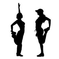 Vector silhouette of woman N539