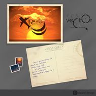 Old Postcard Design Template N21