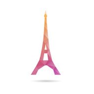 Eiffel Tower abstract isolated on a white backgrounds vector illustration N3