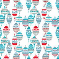 Holiday vintage Christmas seamless pattern with balls