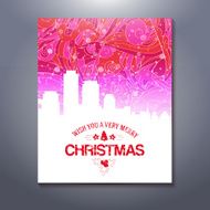Abstarct urban scene Xmas greetings template