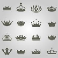 Crown icon set N4