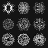 Set of 9 original snowflakes N2
