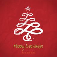 Vector hand drawing Christmas Tree N2