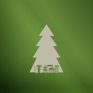 Christmas tree with gifts vector illustration N2