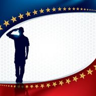 Salute - US Soldier or Boy Scout Patriotic Background