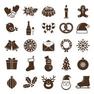 christmas silhouettes icons N2