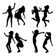 Vector silhouette of a woman N2117