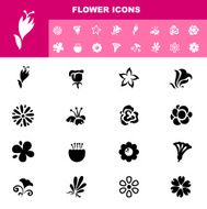 flower icon set vector N3
