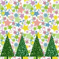 Seamless pattern with Christmas trees N26